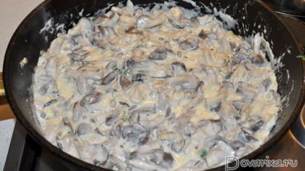 вешенки, тушенные в сметане