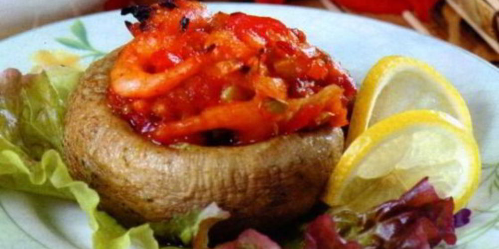 Рецепт запеченные фаршированные грибы