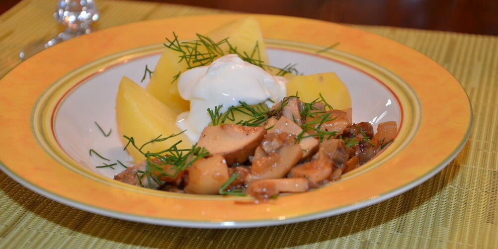 Рецепт жареные белые грибы