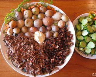 Жареные грибы рыжики