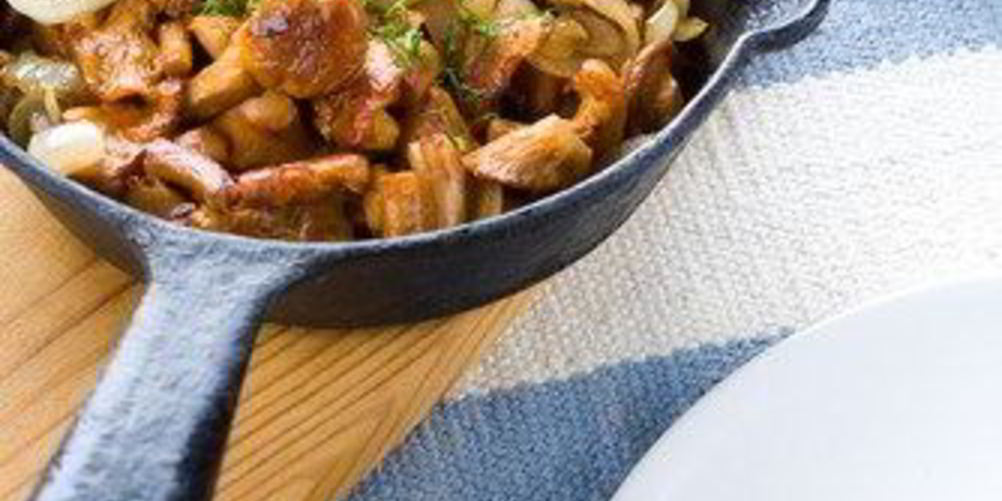 Рецепт жареные грибы в сливочном масле с шалотом