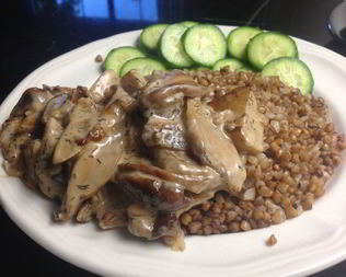 Жареные подосиновики