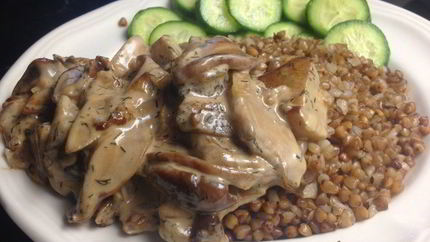 Жареные подосиновики