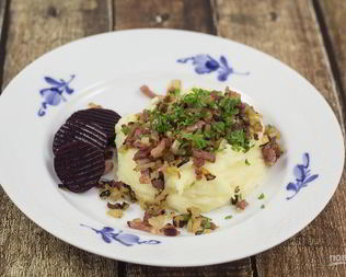 Картофельное пюре с беконом