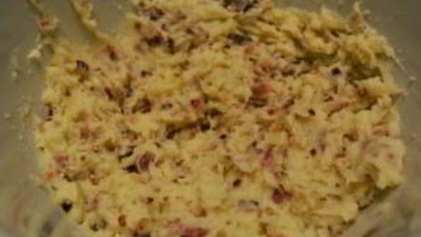 картофельное пюре с ветчиной