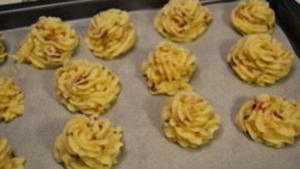 картофельное пюре с ветчиной