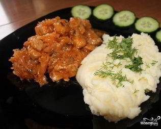 Картофельное пюре со свининой