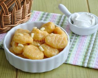 Картофельные ньокки с тыквой