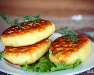 Картофельные котлеты с брынзой