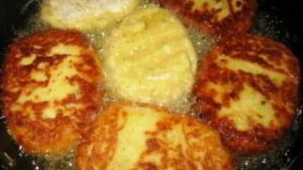 картофельные котлеты с брынзой