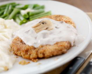 Картофельные котлеты с грибами и сыром