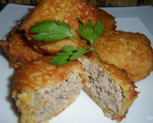 Котлетки под шубкой