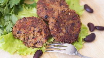 Котлеты из фасоли и перловки