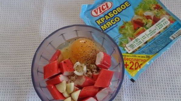 котлеты из крабового мяса
