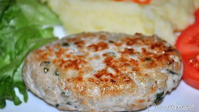 Котлеты из куриного фарша с рисом