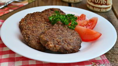 Котлеты из куриной печени и свинины
