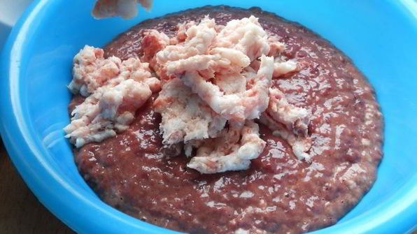 котлеты из куриной печени и свинины