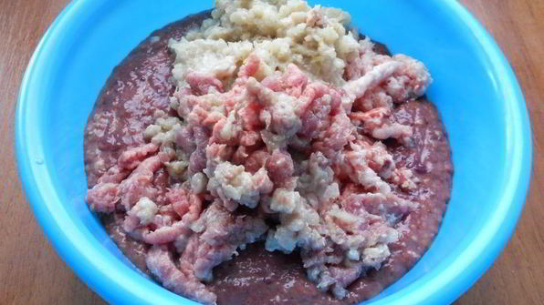 котлеты из куриной печени и свинины