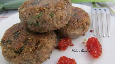 Котлеты из печеного баклажана