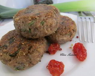 Котлеты из печеного баклажана