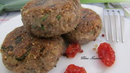 Котлеты из печеного баклажана