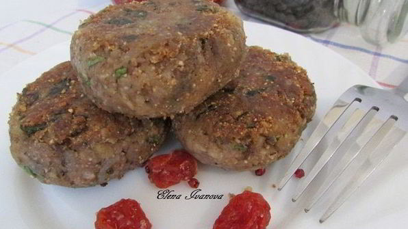 котлеты из печеного баклажана