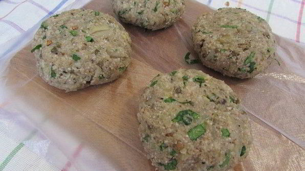 котлеты из печеного баклажана