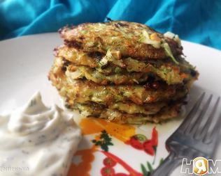 Котлеты из цуккини с копченными мидиями