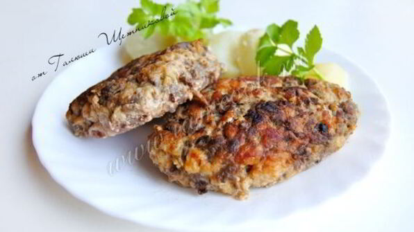котлеты с куриными сердечками
