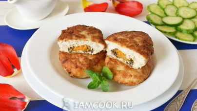 Куриные котлеты с грибами