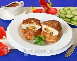 Куриные котлеты с грибами