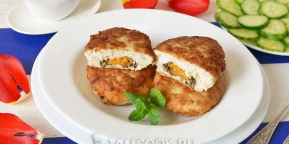Рецепт куриные котлеты с грибами