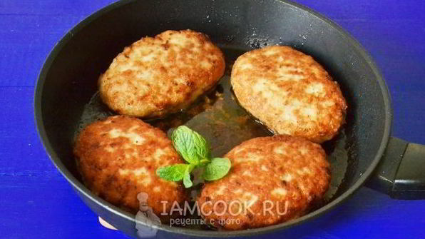 куриные котлеты с грибами