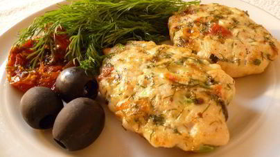Куриные рубленые котлетки с итальянскими нотками