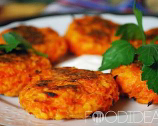 Постные морковные котлеты