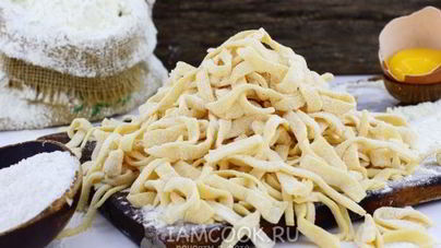 Лапша домашняя на яйцах