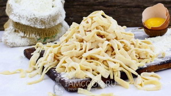 лапша домашняя на яйцах