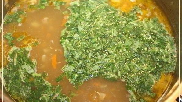 лапша домашняя с домашней уткой и белыми грибами