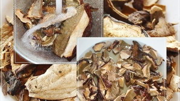 лапша домашняя с домашней уткой и белыми грибами