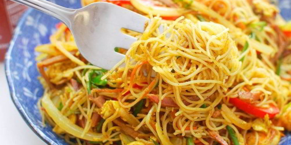 Рецепт лапша по-сингапурски
