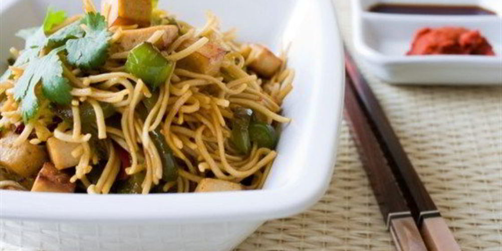 Рецепт лапша с карри и сыром тофу