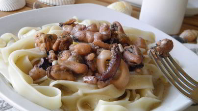 Лапша с морепродуктами