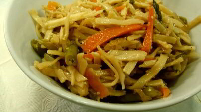 Лапша удон с овощами в соусе