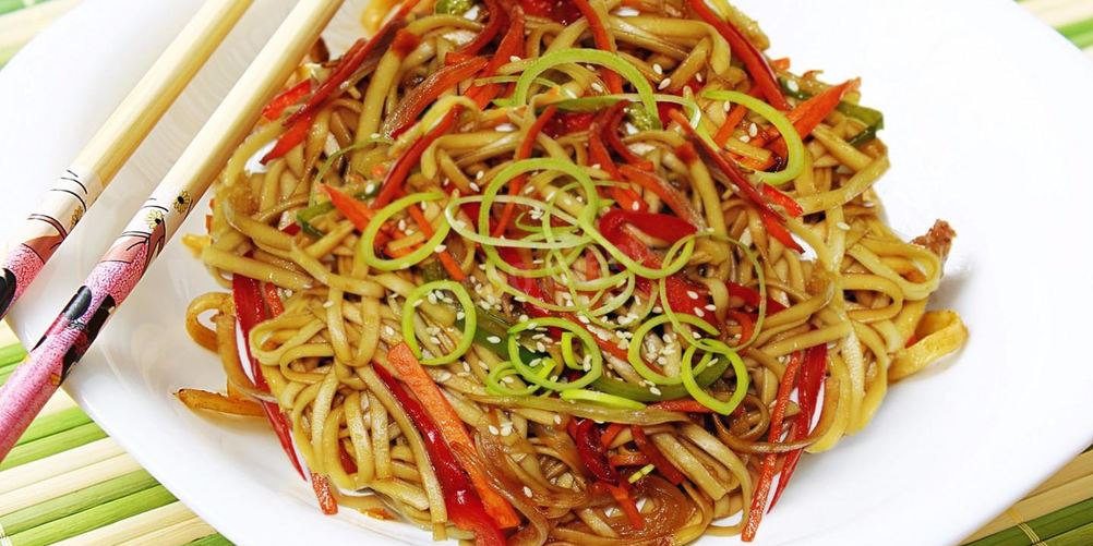 Рецепт лапша вок с овощами под соусом терияки