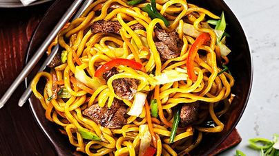 Лапша вок со свининой и овощами