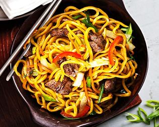 Лапша вок со свининой и овощами