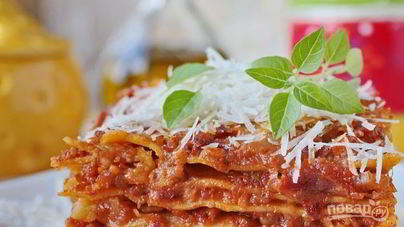 Домашняя лазанья с фаршем