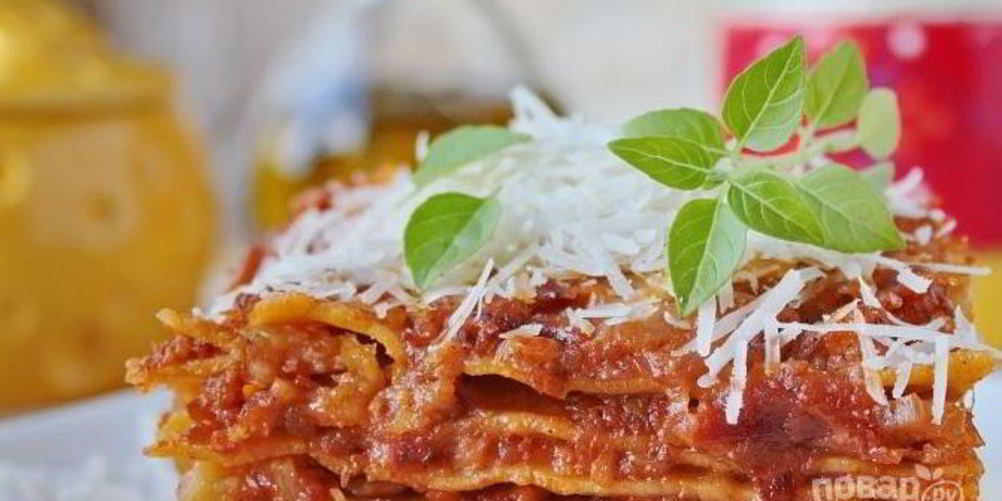 Рецепт домашняя лазанья с фаршем