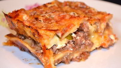 Иммигрантская лазанья болоньезе с грибами и 3 сырами