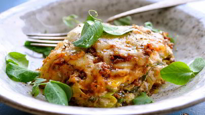 Лазанья из капустных листьев с рикоттой